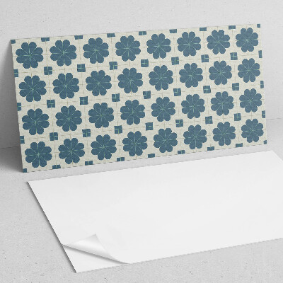 Pvc wandpaneel Bloemen geruit patroon