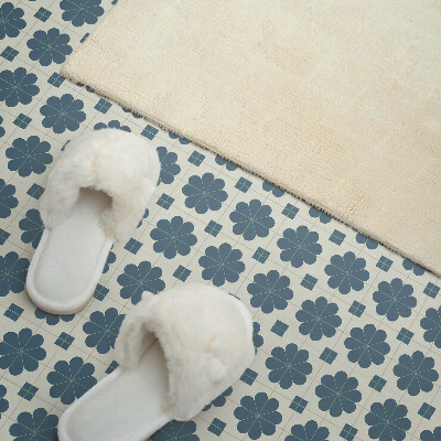 Pvc wandpaneel Bloemen geruit patroon