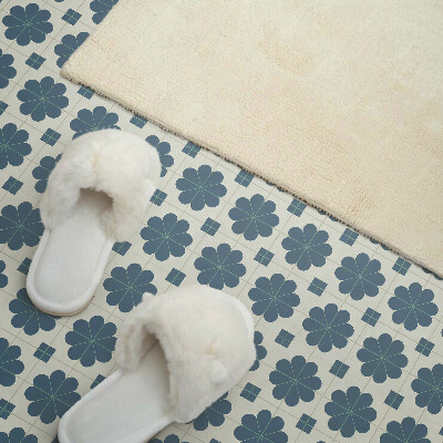 Pvc wandpaneel Bloemen geruit patroon