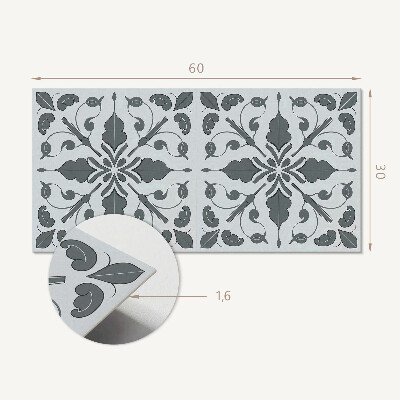 Vinyl wandpaneel Plantmotief in symmetrie