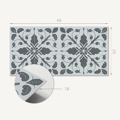 Vinyl wandpaneel Plantmotief in symmetrie