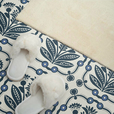 Vinyl wandbekleding Bloemenpatroon met bladeren