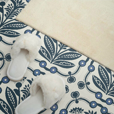 Vinyl wandbekleding Bloemenpatroon met bladeren