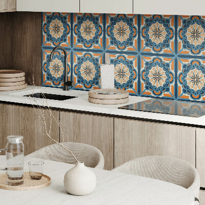 Vinyl wandpaneel Mandalapatroon met een bloemenmotief