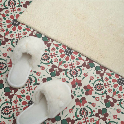 Vinyl wandbekleding Bloemenpatroon met symmetrie