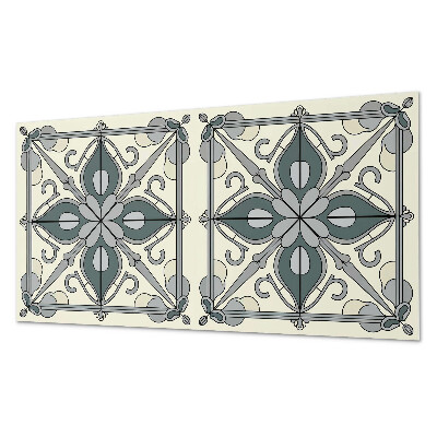 Vinyl wandpaneel Bloemenpatroon met ornamenten