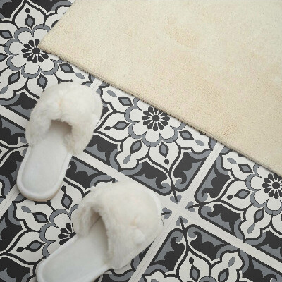 Vinyl wandbekleding Bloemenpatroon met ornamenten