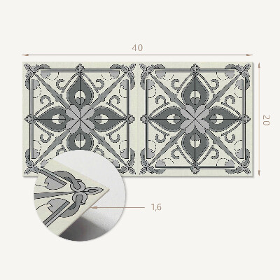 Vinyl wandpaneel Bloemenpatroon met symmetrie