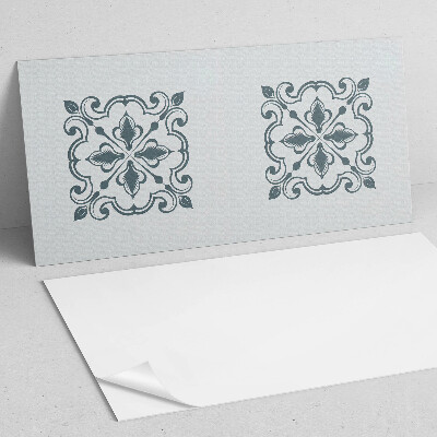 Vinyl wandbekleding Plantenpatroon met ornamenten