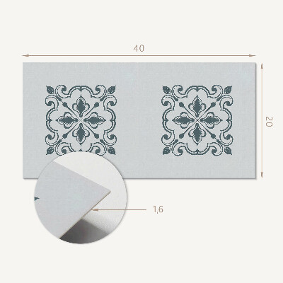 Vinyl wandbekleding Plantenpatroon met ornamenten