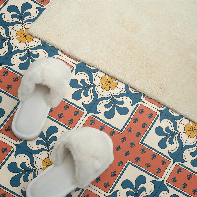 Vinyl wandpaneel Volkspatroon met bloemen