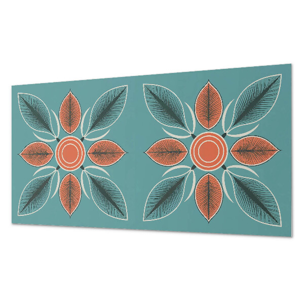 Vinyl wandbekleding Bloemenpatroon met bladeren