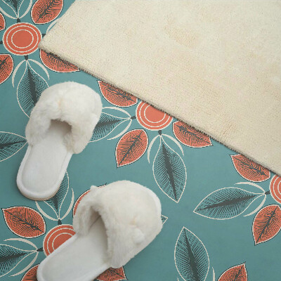 Vinyl wandbekleding Bloemenpatroon met bladeren