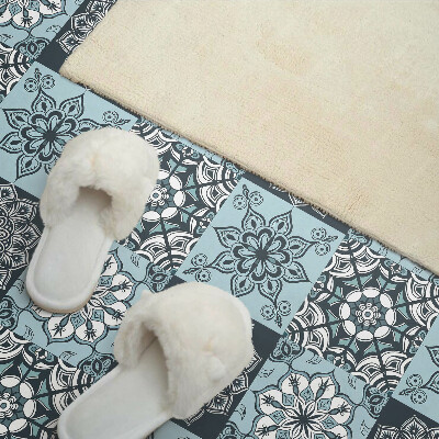 Vinyl wandbekleding Mandalapatronen in een raster