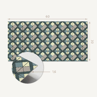 Vinyl wandbekleding Geometrisch ruitjespatroon