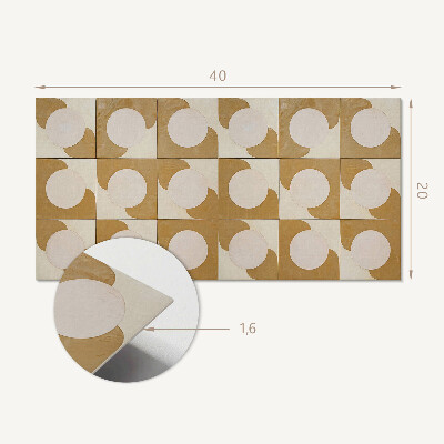 Vinyl wandpaneel Geometrische cirkels en bogen