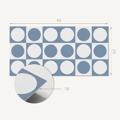 Pvc wandpaneel Geometrische cirkels in een raster