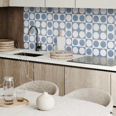 Pvc wandpaneel Geometrische cirkels in een raster