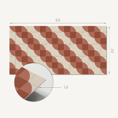 Vinyl wandbekleding Geometrisch golvend patroon