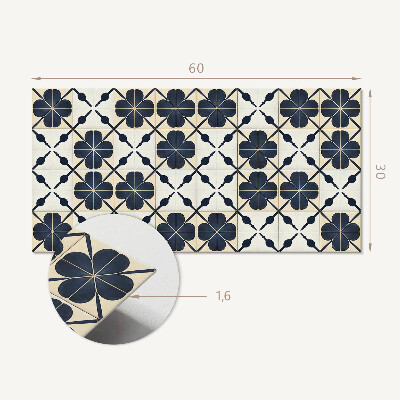 Vinyl wandbekleding Bloemenpatroon op de achtergrond