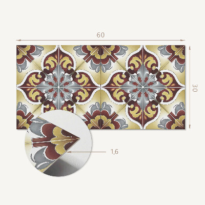 Vinyl wandbekleding Decoratief patroon met een bloemenmotief