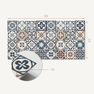 Vinyl wandpaneel Decoratieve tegelpatronen