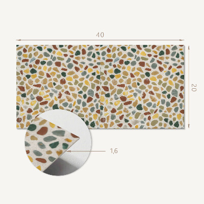 Vinyl wandbekleding Steen mozaïekpatroon