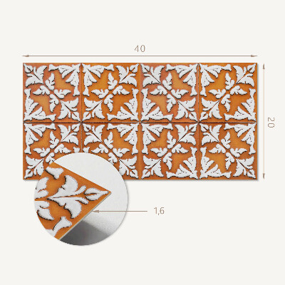 Pvc wandpaneel Plantenpatroon op tegels