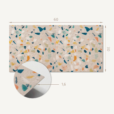 Vinyl wandbekleding Patroon met kleurrijke fragmenten