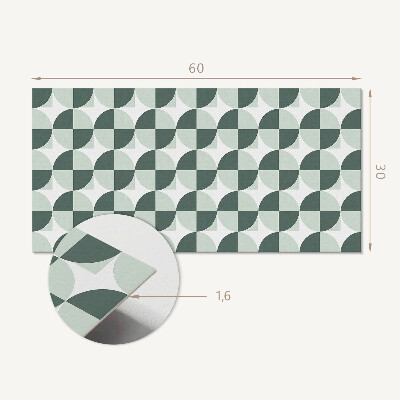 Vinyl wandpaneel Geometrie van cirkels en vierkanten