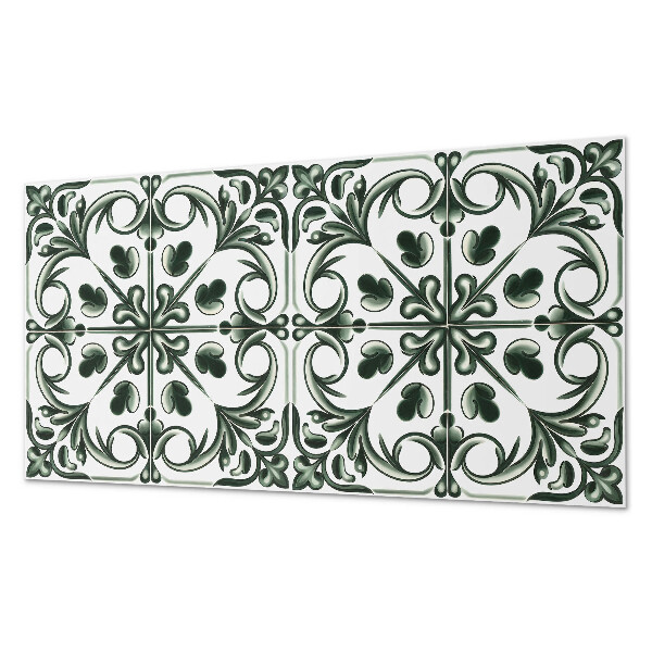 Vinyl wandpaneel Plantenpatroon in de tegel