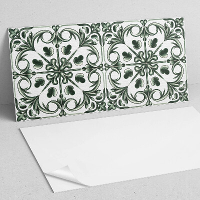 Vinyl wandpaneel Plantenpatroon in de tegel