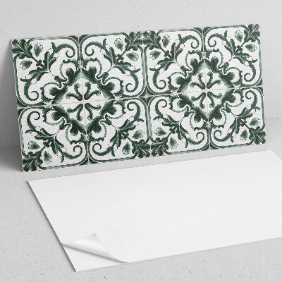 Vinyl wandpaneel Plantenpatroon in vierkanten