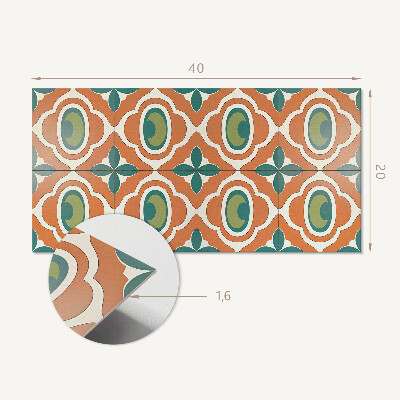 Pvc wandpaneel Mozaïekpatroon met plantenmotief