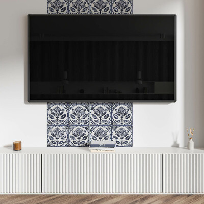 Vinyl wandbekleding Bloemenkeramiek patroon