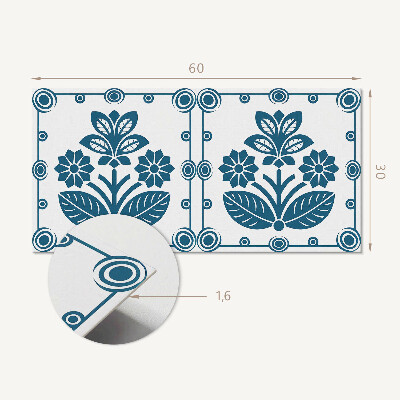 Vinyl wandpaneel Bloemen decoratief patroon