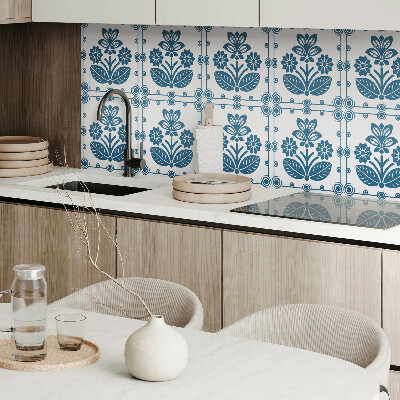 Vinyl wandpaneel Bloemen decoratief patroon