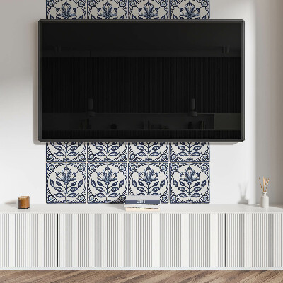 Pvc wandpaneel Bloemenpatroon op de tegel