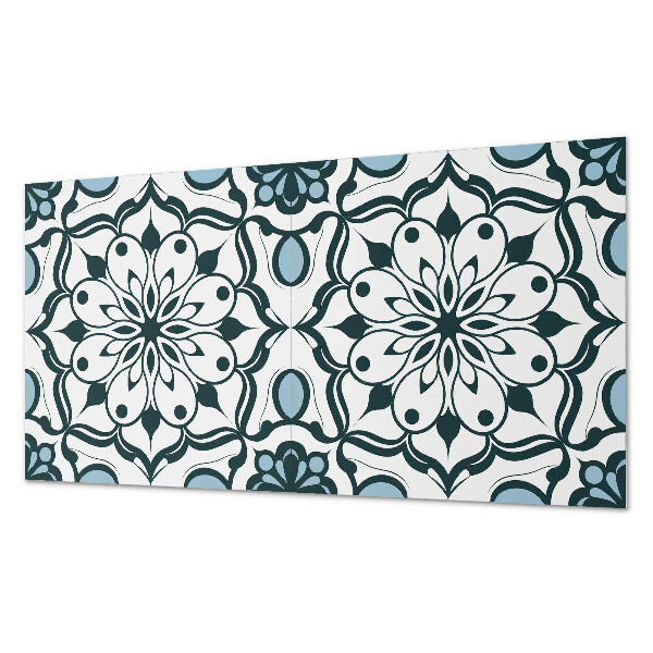 Vinyl wandbekleding Bloemenmandala patroon