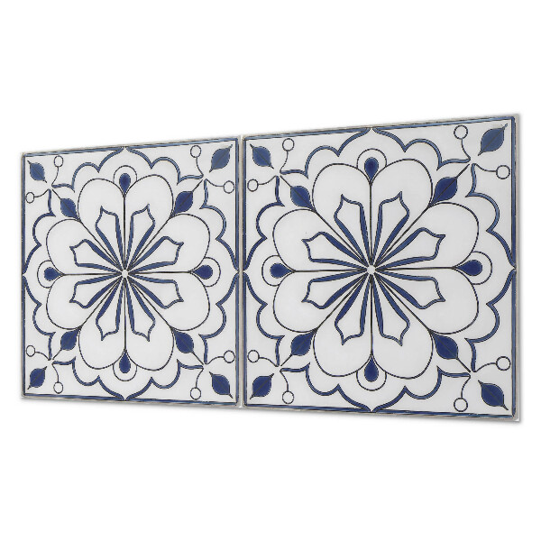 Vinyl wandpaneel Bloemenkeramiek patroon