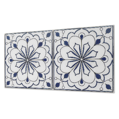 Vinyl wandpaneel Bloemenkeramiek patroon