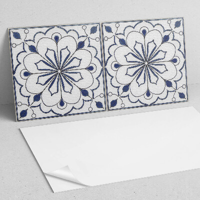 Vinyl wandpaneel Bloemenkeramiek patroon