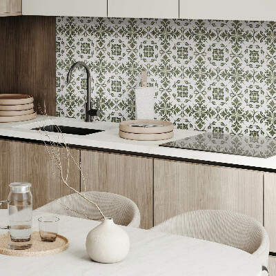 Vinyl wandbekleding Plantenpatroon op de achtergrond