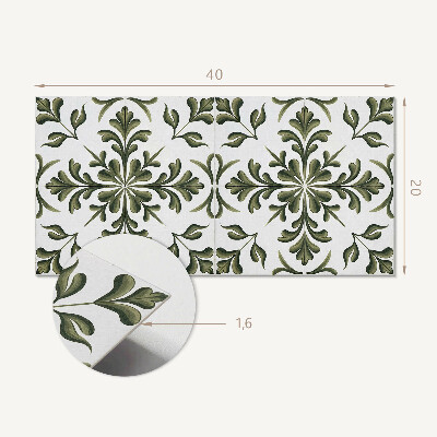 Vinyl wandbekleding Plantenpatroon op de achtergrond