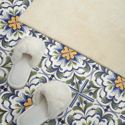 Vinyl wandpaneel Bloemenkeramiek patroon