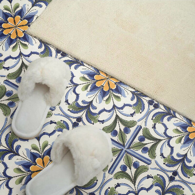 Vinyl wandpaneel Bloemenkeramiek patroon