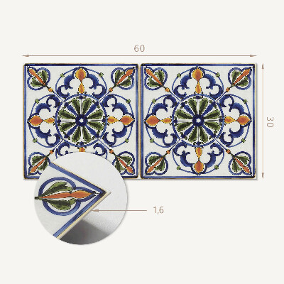 Vinyl wandbekleding Plantenpatroon met ornamenten