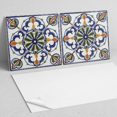 Vinyl wandbekleding Plantenpatroon met ornamenten