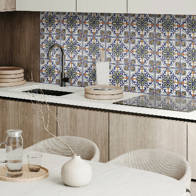 Vinyl wandbekleding Plantenpatroon met ornamenten