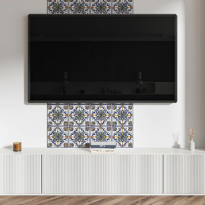 Vinyl wandbekleding Plantenpatroon met ornamenten